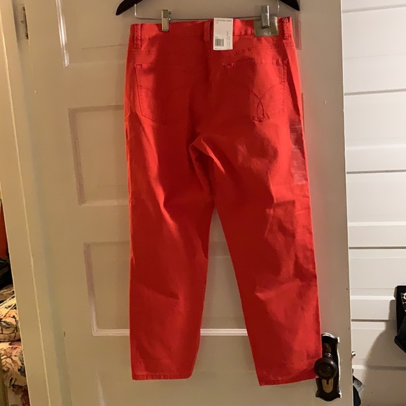 Gorgeous coral colour skinny crop pant - Picture 2 of 8